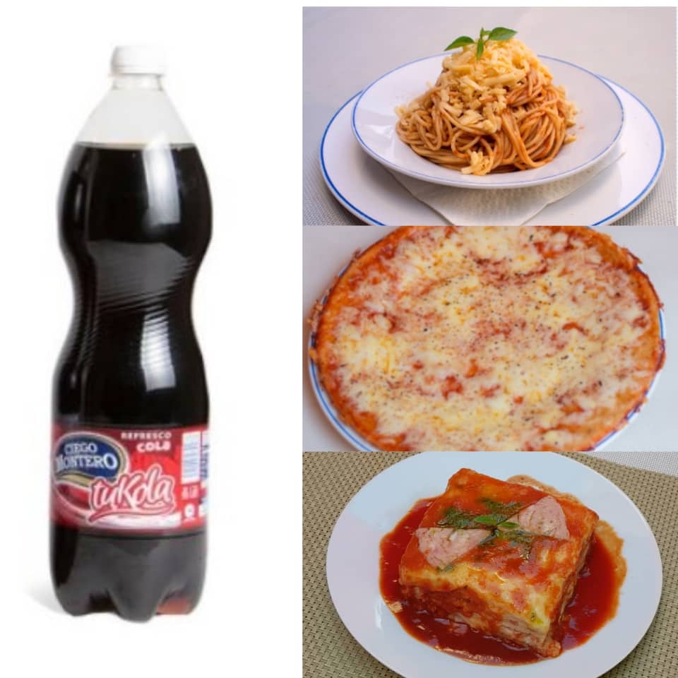 Santa Bárbara Combo 1 Lasagna, 1 Spaghetti, 1 Pizza, and 1 Soda
